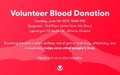 Blood donation @ Epignosis: To give blood is to give life